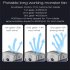 2 in 1 Portable Waist Clip Fan 3 Speeds 2a Fast Charging Necklace Fan for Outdoor Works Farm Hiking Camping Travel Blue