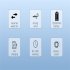 2 in 1 Portable Waist Clip Fan 3 Speeds 2a Fast Charging Necklace Fan for Outdoor Works Farm Hiking Camping Travel Blue