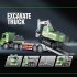 2 in 1 Semi trailer Transport Vehicles Excavator Set RC Alloy Engineering Model with Music Light 8010D 2 batteries
