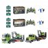 2 in 1 Semi trailer Transport Vehicles Excavator Set RC Alloy Engineering Model with Music Light 8010D 2 batteries