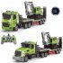 2 in 1 Semi trailer Transport Vehicles Excavator Set RC Alloy Engineering Model with Music Light 8010D 2 batteries