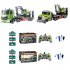 2 in 1 Semi trailer Transport Vehicles Excavator Set RC Alloy Engineering Model with Music Light 8010D 2 batteries