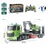 2 in 1 Semi trailer Transport Vehicles Excavator Set RC Alloy Engineering Model with Music Light 8010D 2 batteries