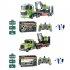 2 in 1 Semi trailer Transport Vehicles Excavator Set RC Alloy Engineering Model with Music Light 8010D 2 batteries