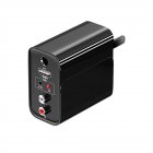 2 in 1 Stereo Bluetooth compatible Receiver Transmitter U Disk Player Rca aux Wireless Audio Adapter T28 black