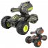 2 in 1 Stunt Remote Control Car Bubble Blowing Water Bomb Tank with Music Light Detachable Drift Deformation Car Orange