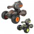 2 in 1 Stunt Remote Control Car Bubble Blowing Water Bomb Tank with Music Light Detachable Drift Deformation Car Orange