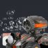 2 in 1 Stunt Remote Control Car Bubble Blowing Water Bomb Tank with Music Light Detachable Drift Deformation Car Orange
