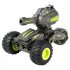 2 in 1 Stunt Remote Control Car Bubble Blowing Water Bomb Tank with Music Light Detachable Drift Deformation Car Green