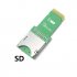 2 in 1 TF SD to SD Card Extension Board SD TF Test Card Extension Board PCB green
