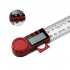 2 in 1 Transparent Digital Angle Ruler Protractor Angle Finder Vernier Caliper Measuring Tool 0 200mm