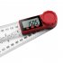 2 in 1 Transparent Digital Angle Ruler Protractor Angle Finder Vernier Caliper Measuring Tool 0 200mm