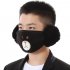 2 in 1 Unisex Winter Ear Warmers Mask Adjustable Plush Lovely Funny Ear Muffs gray