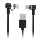 2-in-1 Usb Charger Cable Charging Transfer Data Sync Cord Line Magnetic Interface Compatible For Switch / Ps5 / Psvr2 black