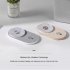 2 in 1 Usb Wireless Charger Fast Charging Colorful Ambient Light Night Light Compatible for Huawei White