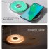 2 in 1 Usb Wireless Charger Fast Charging Colorful Ambient Light Night Light Compatible for Huawei White