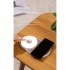 2 in 1 Usb Wireless Charger Fast Charging Colorful Ambient Light Night Light Compatible for Huawei Wood Grain