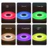2 in 1 Usb Wireless Charger Fast Charging Colorful Ambient Light Night Light Compatible for Huawei Wood Grain