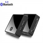 2 in 1 Wireless Audio Adapter Bluetooth 5 0  AUX Plug and Play Receiving and Transmitting black