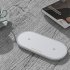 2 in 1 Wireless Charger for Apple iPhone iWatch AirPods Safety and Fast Charging Portable Charger Travel Power Supply white