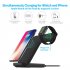 2 in 1 Wireless Charging for Apple Watch Qi Fast Wireless Charger Dock Stand for Phone Black