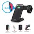 2 in 1 Wireless Charging for Apple Watch Qi Fast Wireless Charger Dock Stand for Phone Black