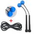 2 in 1 Wireless Skipping  Rope Indoor Gym Fitness Cordless Skipping Rope Burning Calorie black