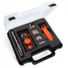 2-in-1 Woodworking Punch Locator Kit Wit Log Tenon Twist-drill Step Drill Square Bit Woodworking Tools suit
