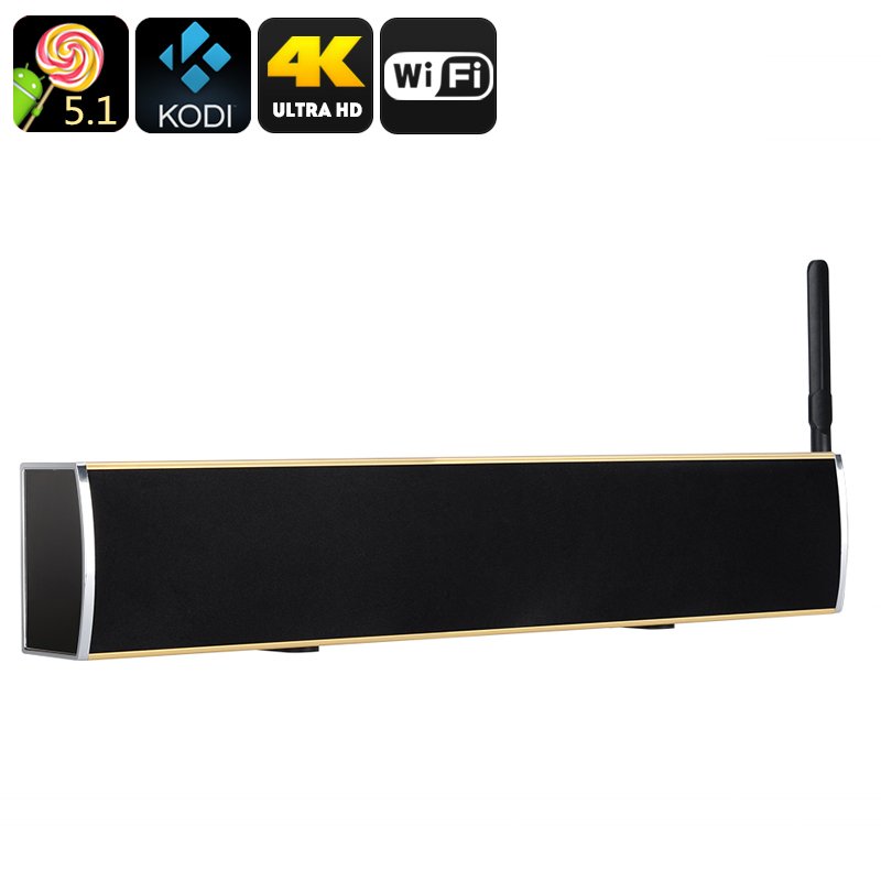 Anroid TV Box + Soundbar (Gold)