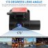 2 inch Dual lens Driving Recorder 1080P Front Car Night Vision GPS Track Optional Dash Cam Black