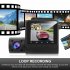 2 inch Dual lens Driving Recorder 1080P Front Car Night Vision GPS Track Optional Dash Cam Black