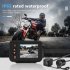 2 inch Motorcycle Driving Recorder IP65 Waterproof 1080P 720P Front Rear Dual Camera Dash Cam G Sensor Loop Recording black