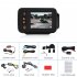 2 inch Motorcycle Driving Recorder IP65 Waterproof 1080P 720P Front Rear Dual Camera Dash Cam G Sensor Loop Recording black