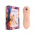 2 pcs Kit Powerful Clit Sucker Vibrator Tongue Vibrating Nipple Sucking Blowjob Clitoris Stimulator Sex Toys For Women flesh colored