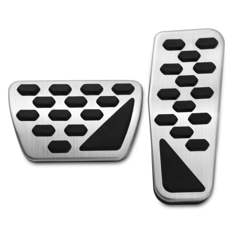 2 pcs/set Gas And Brake Pedal Cover Auto Stainless Steel Foot Pedal Pad Kit For 2018 Jeep Wrangler Jl Models