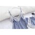 2 pcs set Women s Sleepwear Sexy Satin Lace V neck Pyjama Suit Sleeveless Camisole Top   Shorts Navy blue S