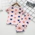 2 piece Kids Baby Pajamas Kit Short Sleeve Shirt Long Pants Summer Air conditioning Home Clothes Sleepwear White 3 4Y 90cm