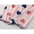2 piece Kids Baby Pajamas Kit Short Sleeve Shirt Long Pants Summer Air conditioning Home Clothes Sleepwear pink 3 4Y 90cm