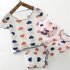 2 piece Kids Baby Pajamas Kit Short Sleeve Shirt Long Pants Summer Air conditioning Home Clothes Sleepwear pink 3 4Y 90cm