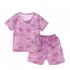 2 piece Kids Pajama Set Summer Breathable Air conditioned Short Sleeves Shirt Shorts Outfit For Boys Girls Excavator 5 6Y 110cm