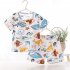 2 piece Kids Pajama Set Summer Breathable Air conditioned Short Sleeves Shirt Shorts Outfit For Boys Girls Excavator 9 10Y 130cm