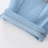 2 piece Summer Cotton Suit For Boys Casual Short Sleeves Trendy Lapel Cardigan Shirt Denim Shorts Two piece Set black 3 4Y 110cm