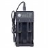 2 slot Usb 18650 Battery Charger Dual Independent Charging Adapter 3 7v 4 2v Lithium Battery Charger black