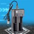 2 slot Usb 18650 Battery Charger Dual Independent Charging Adapter 3 7v 4 2v Lithium Battery Charger black