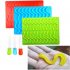 20 Cavity Silicone Worms Shape Mold Sugar Candy Jelly Molds Ice Tube Tray Baking Cake Tools Worm Mold Purple   Dropper