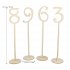 20 PcsWooden Table Numbers with Round Base Holder Fashion Simple Numbers Signs Ornaments Birthday Party Banquet Decor