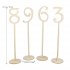 20 PcsWooden Table Numbers with Round Base Holder Fashion Simple Numbers Signs Ornaments Birthday Party Banquet Decor