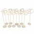 20 PcsWooden Table Numbers with Round Base Holder Fashion Simple Numbers Signs Ornaments Birthday Party Banquet Decor