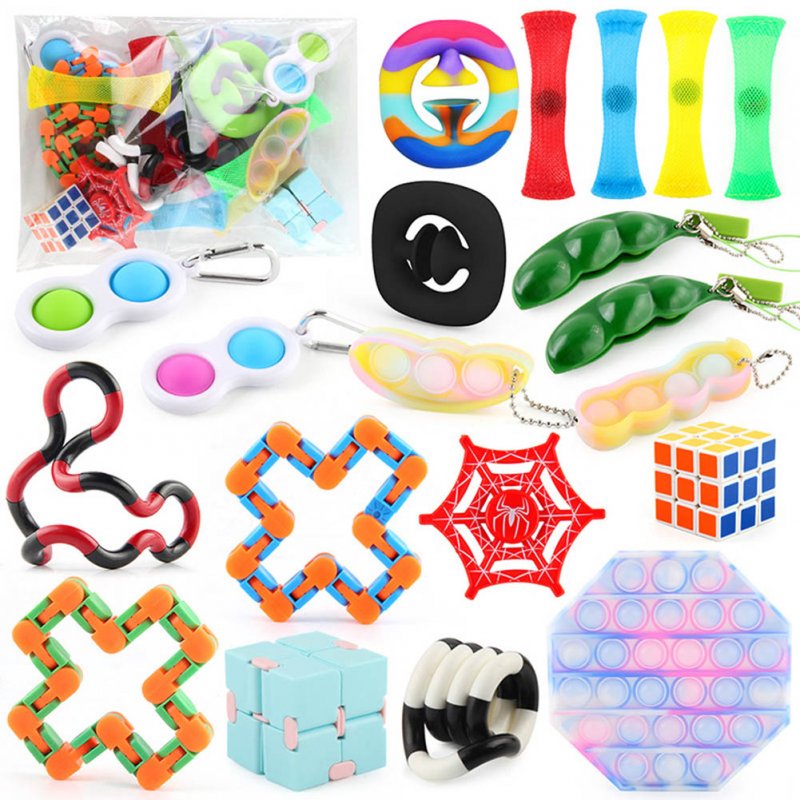 20  Pics/set  Magic  Cube  Puzzle  Decompression  Toy Anti-anxiety Easy Turning Smooth Magic Cube Toys Bagged