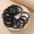 20 Piece Set Girl s Rubber Band Ins Simple Rope Tie Hair High Elastic Ring Headdress black